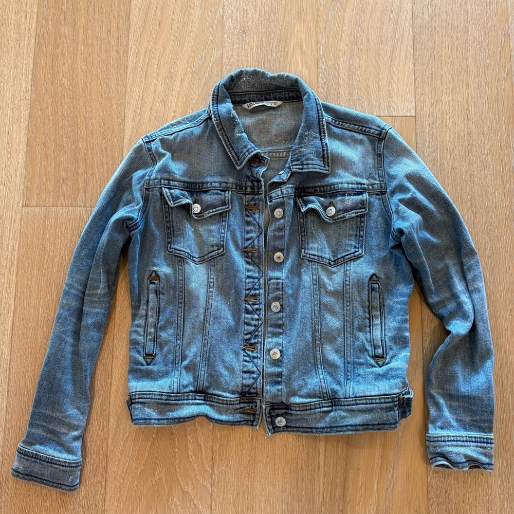 Zara Womens Blue Jean Jacket